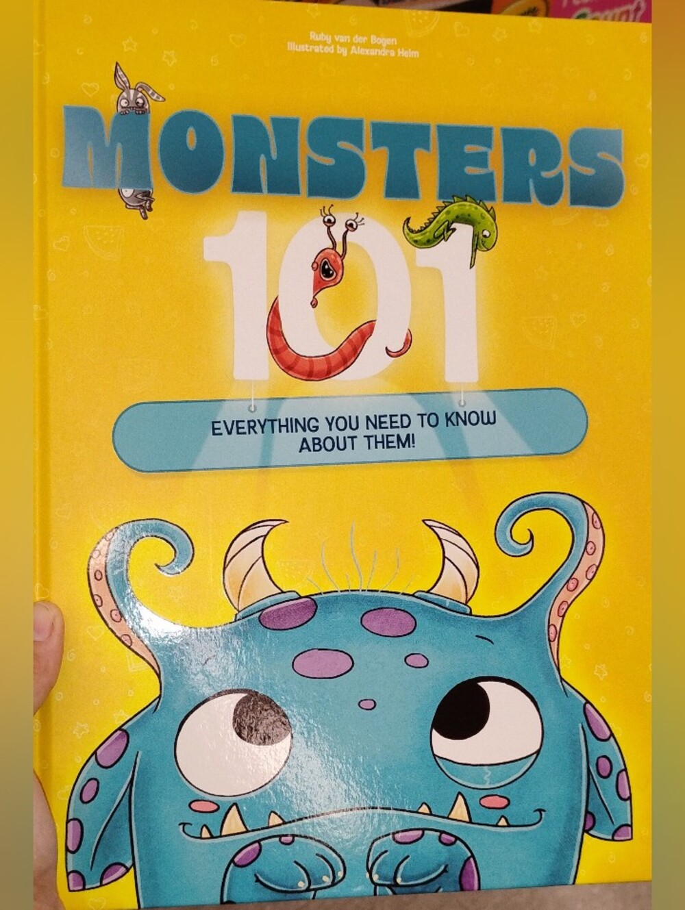Monsters 101 Kids Hard Covered Book - Bright Yellow Monster Cover